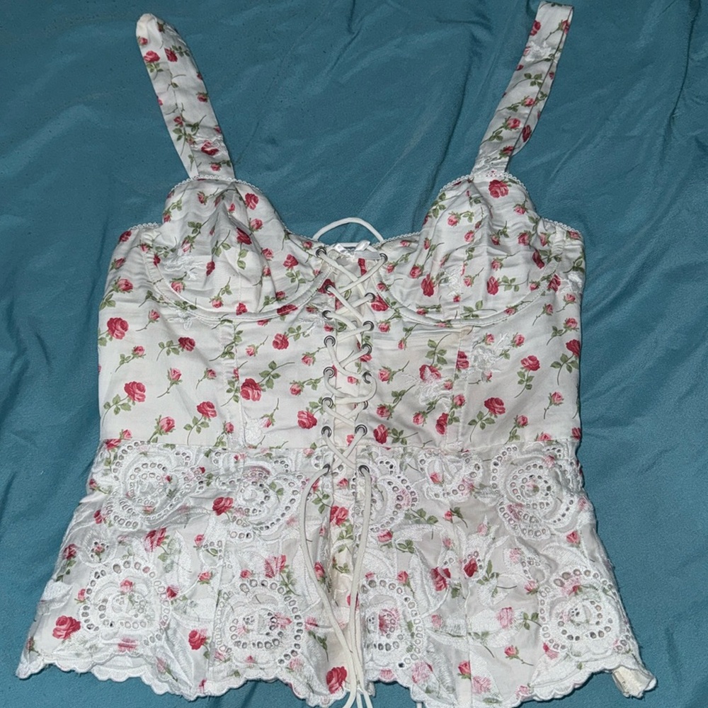 For love and lemons floral corset top